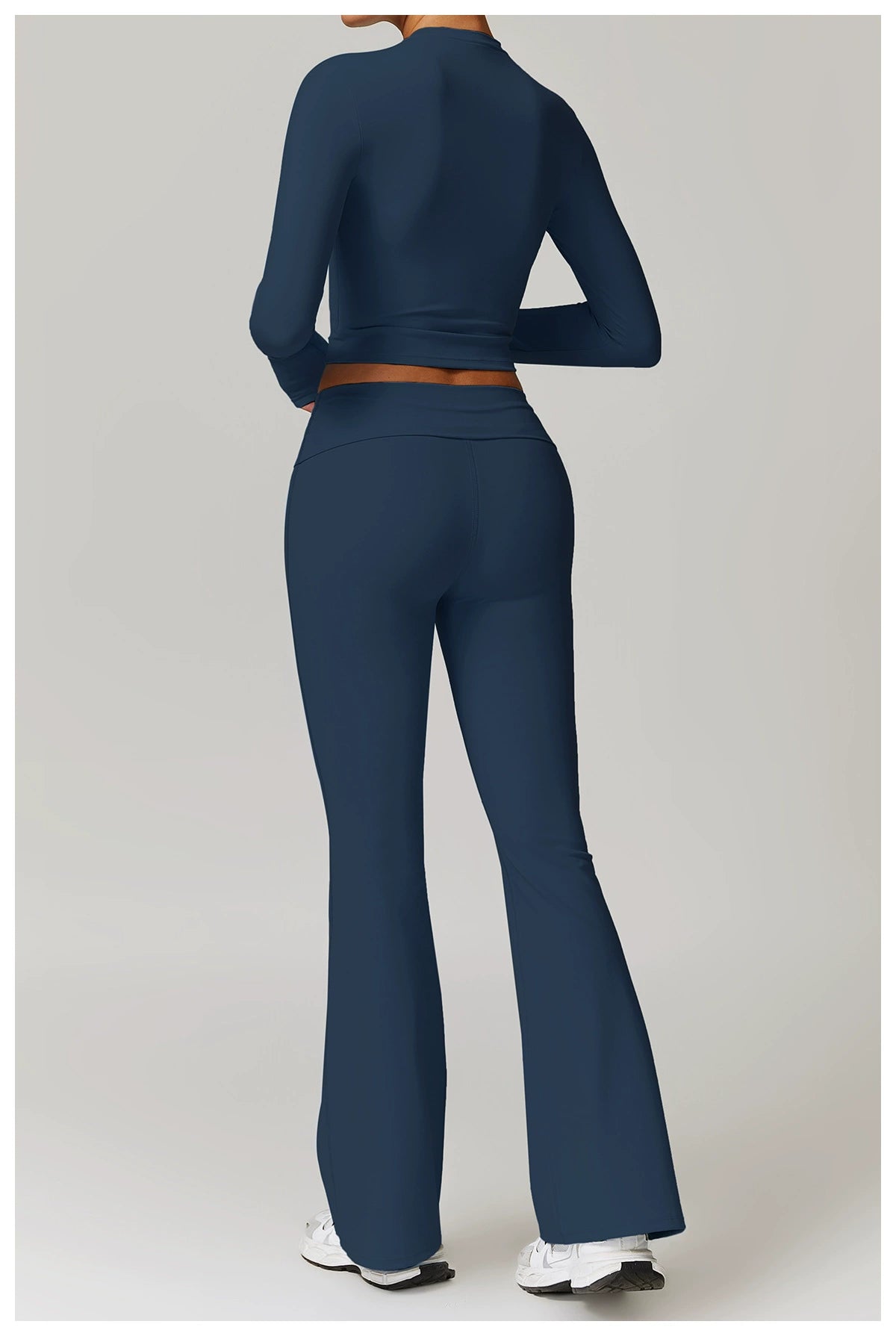 Fall and Winter Brushed Back Yoga Clothes Suit High Waist Stretch Tight Exercise Workout Pants Women's Long-Sleeved T-shirt Strapless Bra Pad