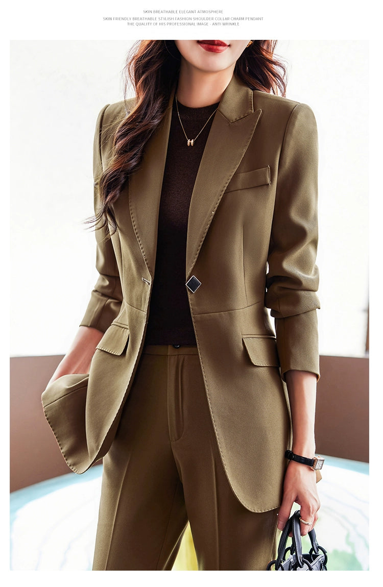 Coat Women's Red Work Clothes Suit Jacket