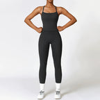 Fall and Winter Brushed Back Yoga Clothes Suit High Waist Stretch Tight Exercise Workout Pants Women's Long-Sleeved T-shirt Strapless Bra Pad