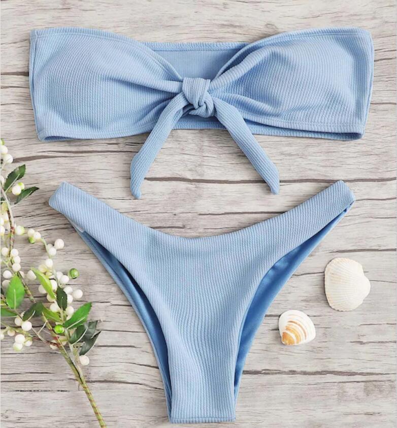 Bikini Bottoms Women's 2026 New Swimsuit Low Waisted Bottom Solid Brown Swimwear Thong Beachwear Brazilian Bathing Suit Summer