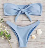 Bikini Bottoms Women's 2026 New Swimsuit Low Waisted Bottom Solid Brown Swimwear Thong Beachwear Brazilian Bathing Suit Summer