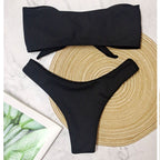 Bikini Bottoms Women's 2026 New Swimsuit Low Waisted Bottom Solid Brown Swimwear Thong Beachwear Brazilian Bathing Suit Summer