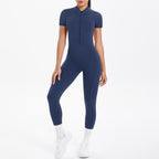 Sexy Backless Bodycon Scrunch Jumpsuit Raises Butt Women Dance Fitness Overalls Push Up  With Chest Cushion Yoga Sport Jump Suit