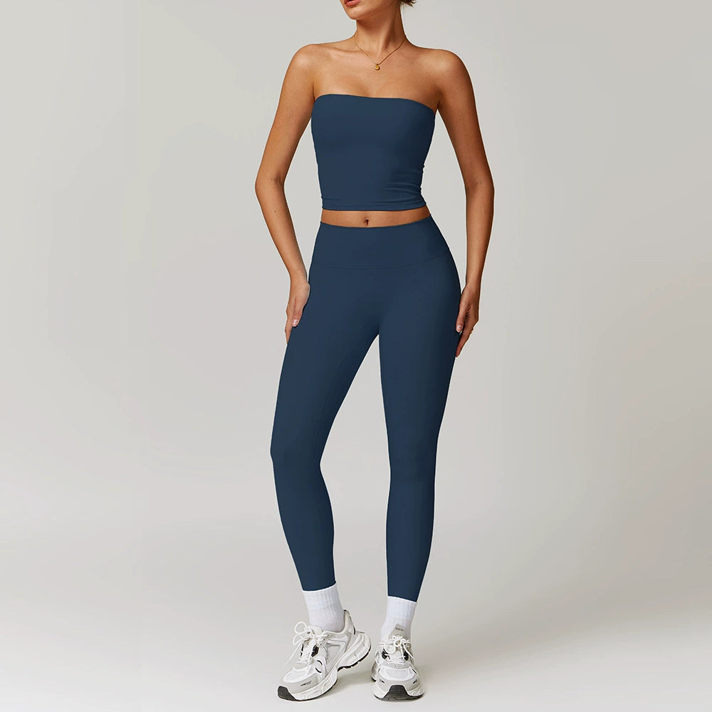 Fall and Winter Brushed Back Yoga Clothes Suit