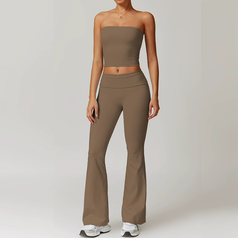 Fall and Winter Brushed Back Yoga Clothes Suit
