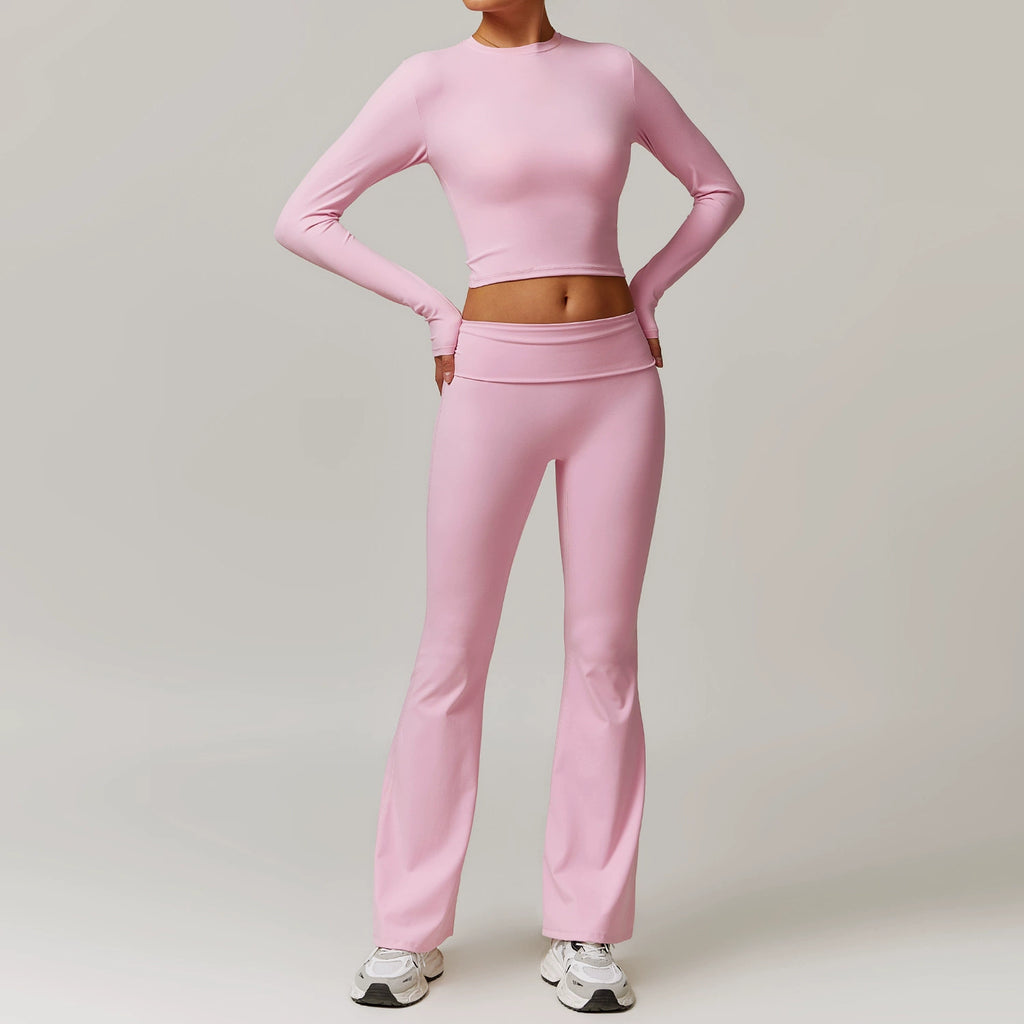 Fall and Winter Brushed Back Yoga Clothes Suit