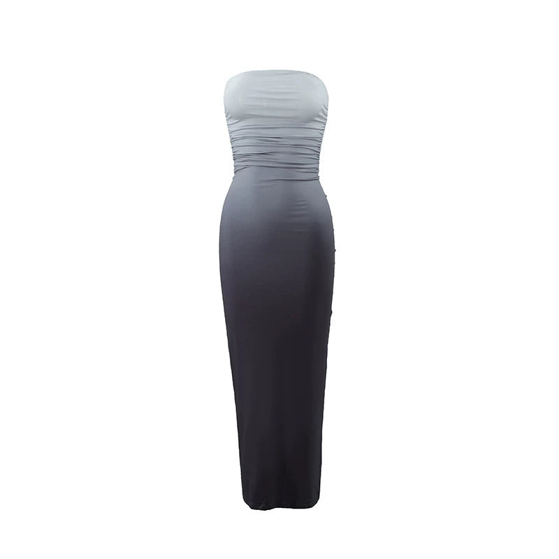 Sexy Slim fit Gradient Strapless Dress Sexy and Slim Gradient Strapless Dress