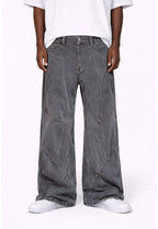 GREY PANEL DENIM