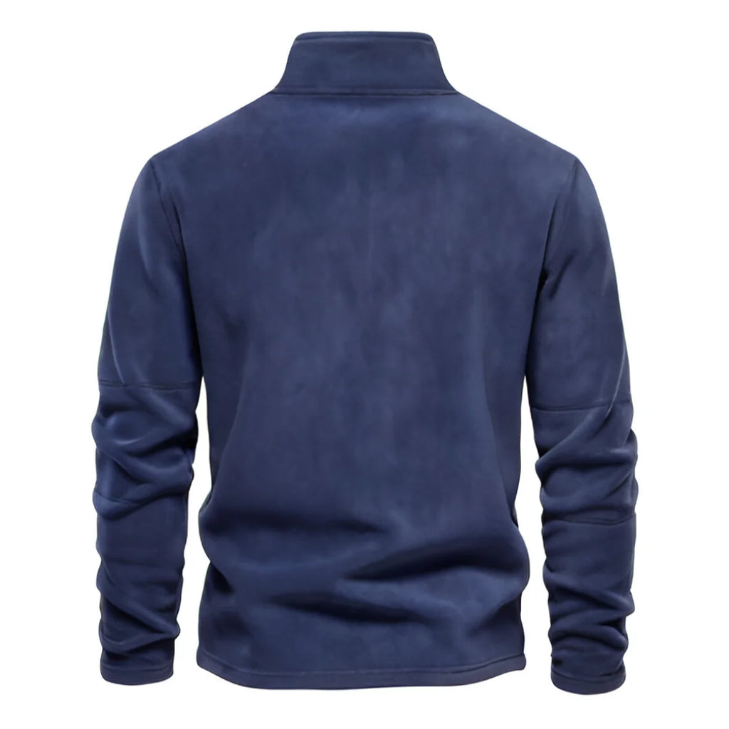 AIOPESON Brand Quality Thicken Warm Fleece Jacket for Men Zipper Neck Pullover Men's Sweatshirt Soft Shell Mens Jacket