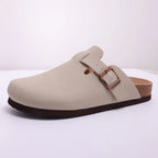Comwarm Men Suede Clogs Slippers Classic Cork Footbed Mules Women Cozy Fashion Clogs Shoes With Arch Support Men Beach Sandals