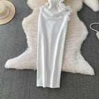 Chic vintage floral Three-dimensional Elegant Fairy korean fashion autumn Sundress women clothing