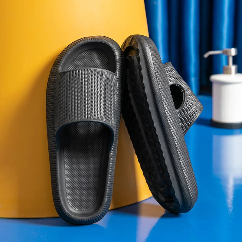 Slippers EVA Sandals Slippers Simple Men Women Wear Thick-Soled Non-Slip Summer Quarters Bathroom Shower  Indoor Home Casual