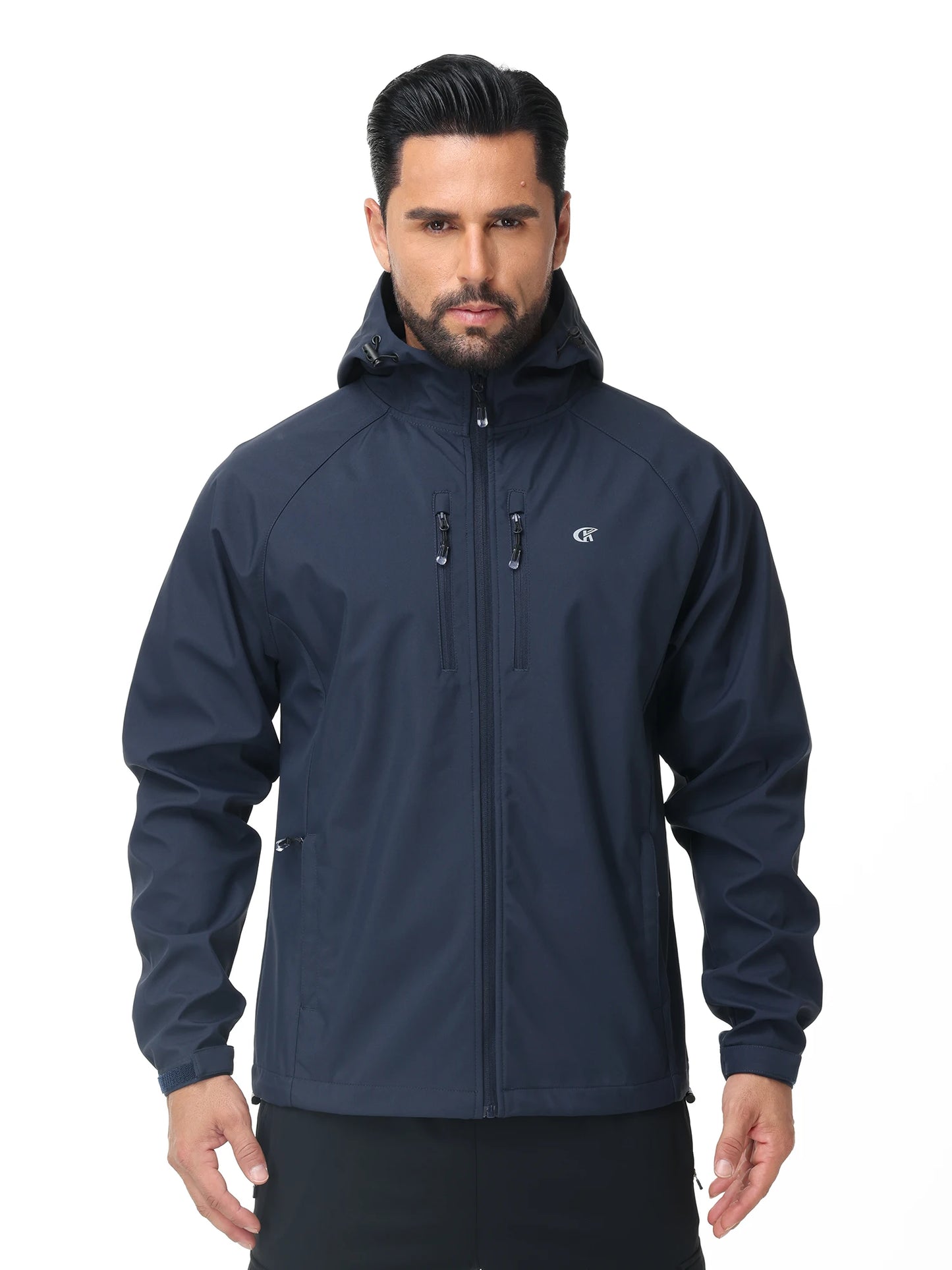 Men's Outdoor Waterproof Windbreak Jacket Lightweight Coat for Camping Hiking Cycling Fishing with Inner Pocket