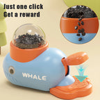 【E】Pet Snack Feeder Dog Food Dispenser Automatic Feeder Puppy Cartoon Duck Whale Design Used To Train Cats Accessories Supplies