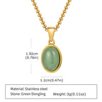 Trendy Pendant Necklaces for Men Boys,Square Natural Stone Stainless Steel Necklaces,Hip Hop Cool Healing Jewelry Gifts
