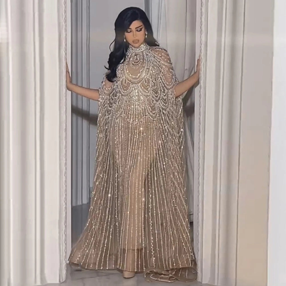 Customized Evening Dresses Luxury sexy Prom Dress Caftan Nude Wedding Formal Elegant Exquisite High Quality Party Gown for Women