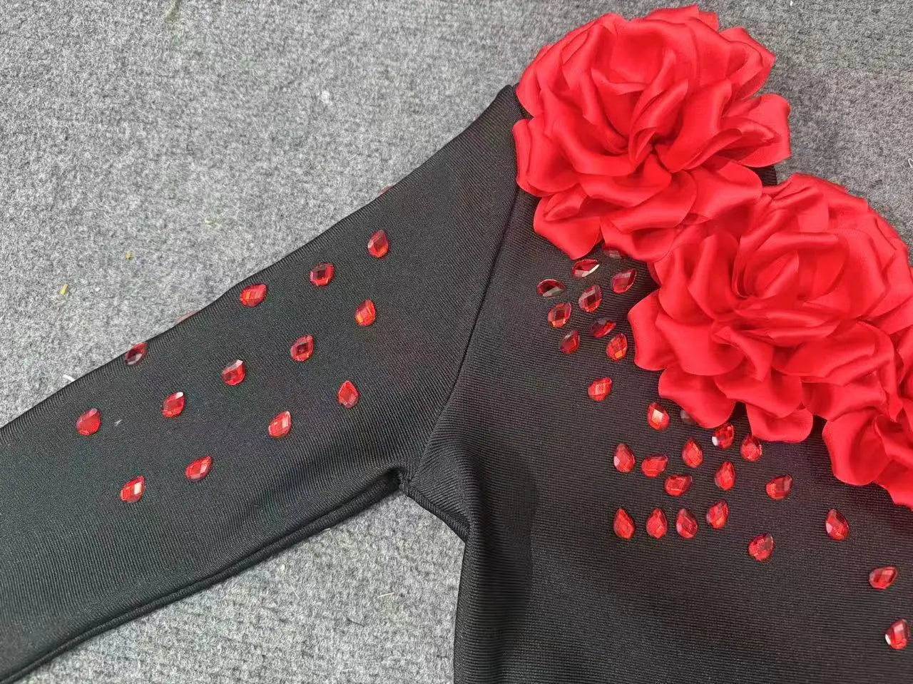 3D Flower Strapless Dress Party Dresses Ropa De Mujer French Banquet Elegant Gown Vestidos فساتين سهرة فساتين نسائيه انيقه