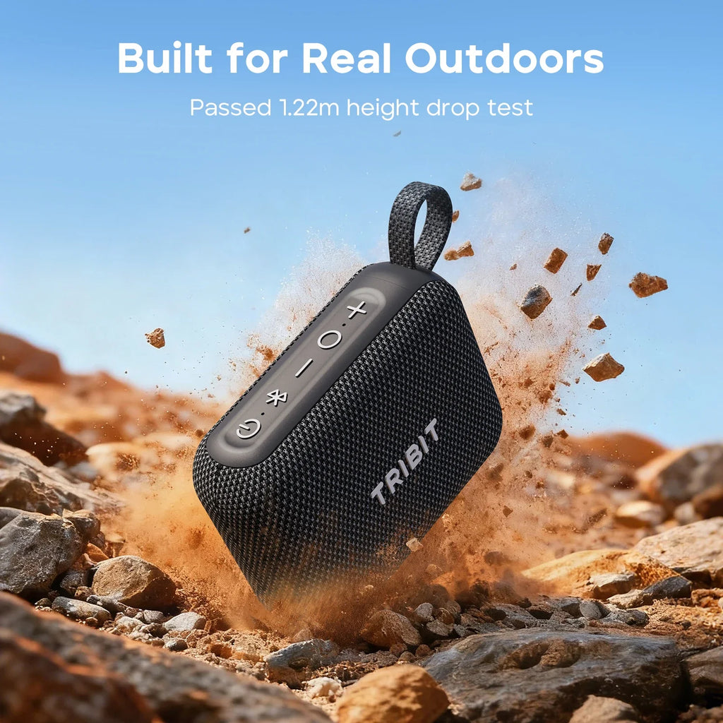 Tribit PocketGo Portable Bluetooth Speaker IP68 Waterproof BT6.0 Outdoor Pool Party Camping Travel with Built-in Mic TWS APP EQ