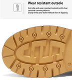 Classic Men High Top Boots High Quality Yellow Leather Boots Fashion Outdoor Sneakers Men Lace Up Non-Slip Ankle Boots for Men