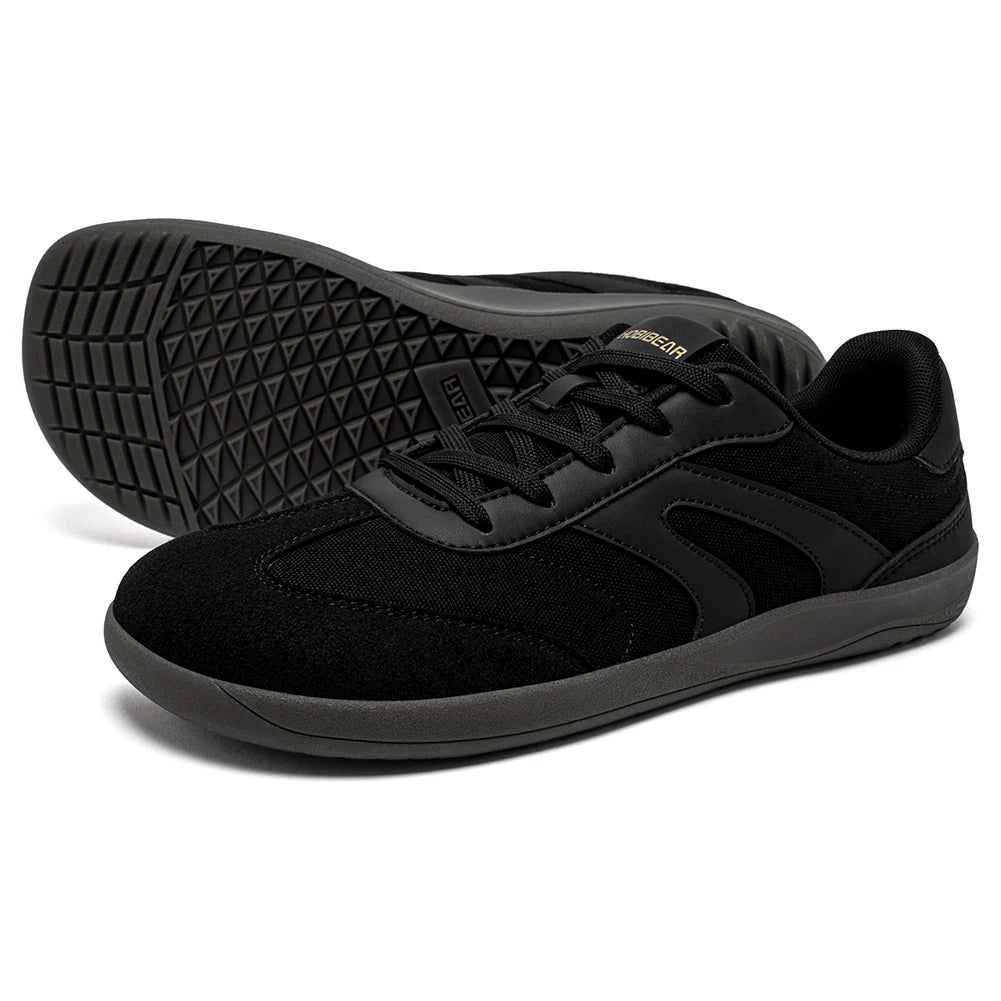 HOBIBEAR Barefoot Wide Toe Sneakers Unisex Zero Drop Minimalist Canvas Shoes Non Slip Lace Up Walking Sneaker