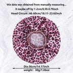 Luxurious Women's Satin Sleep Bonnet All-Over Leopard Print Nightcap for Hair Care And Fashion Style