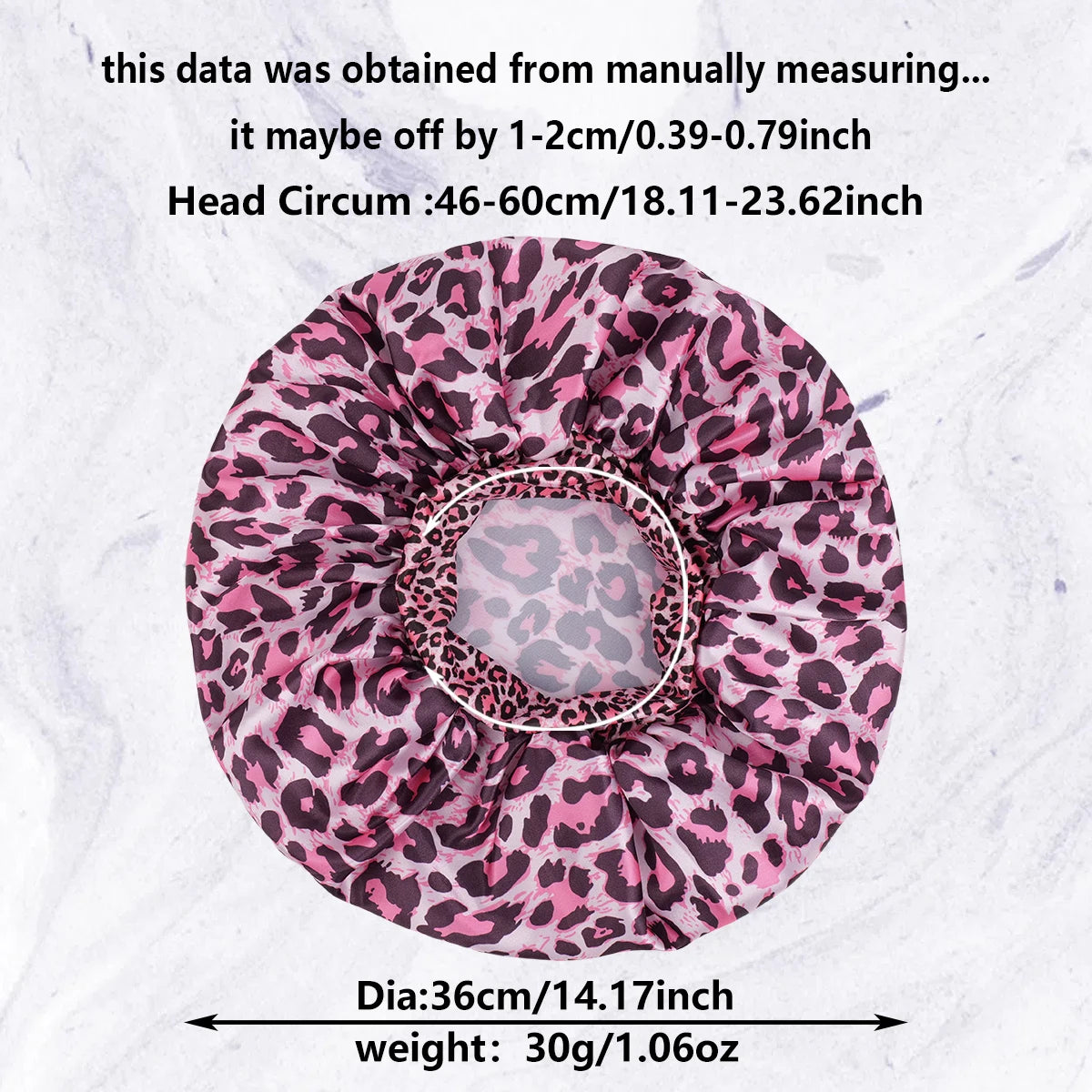 Luxurious Women's Satin Sleep Bonnet All-Over Leopard Print Nightcap for Hair Care And Fashion Style