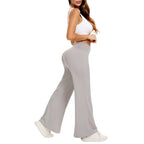Women’s Yoga Wide Leg Pants High Waist Loose Fit Workout Trousers Casual Lounge Fitness Wear
