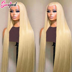 30/36 inch Bone Straight 613 Honey Blonde Hd 360 Full Lace Frontal Human Hair Wigs 13x4 13x6 250% Density Wig Cheap Wigs Glueles