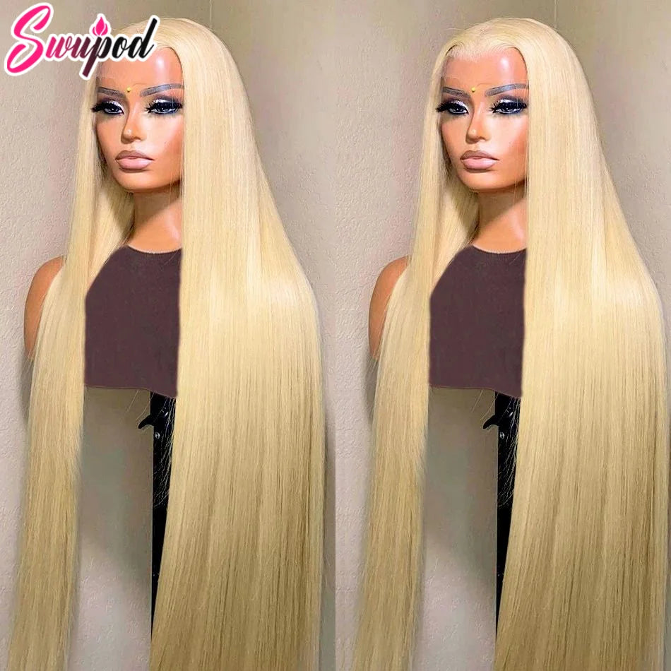 30/36 inch Bone Straight 613 Honey Blonde Hd 360 Full Lace Frontal Human Hair Wigs 13x4 13x6 250% Density Wig Cheap Wigs Glueles