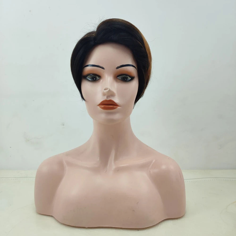 HAIRJOY Synthetic Hair Short Straight Wig for African American Women Secondary image
