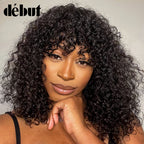 Jerry Curly Short Pixie Bob Cut Human Hair Wigs With Bangs For Women Wear To Go Peruvian Highlight Honey Water Wave Wigs