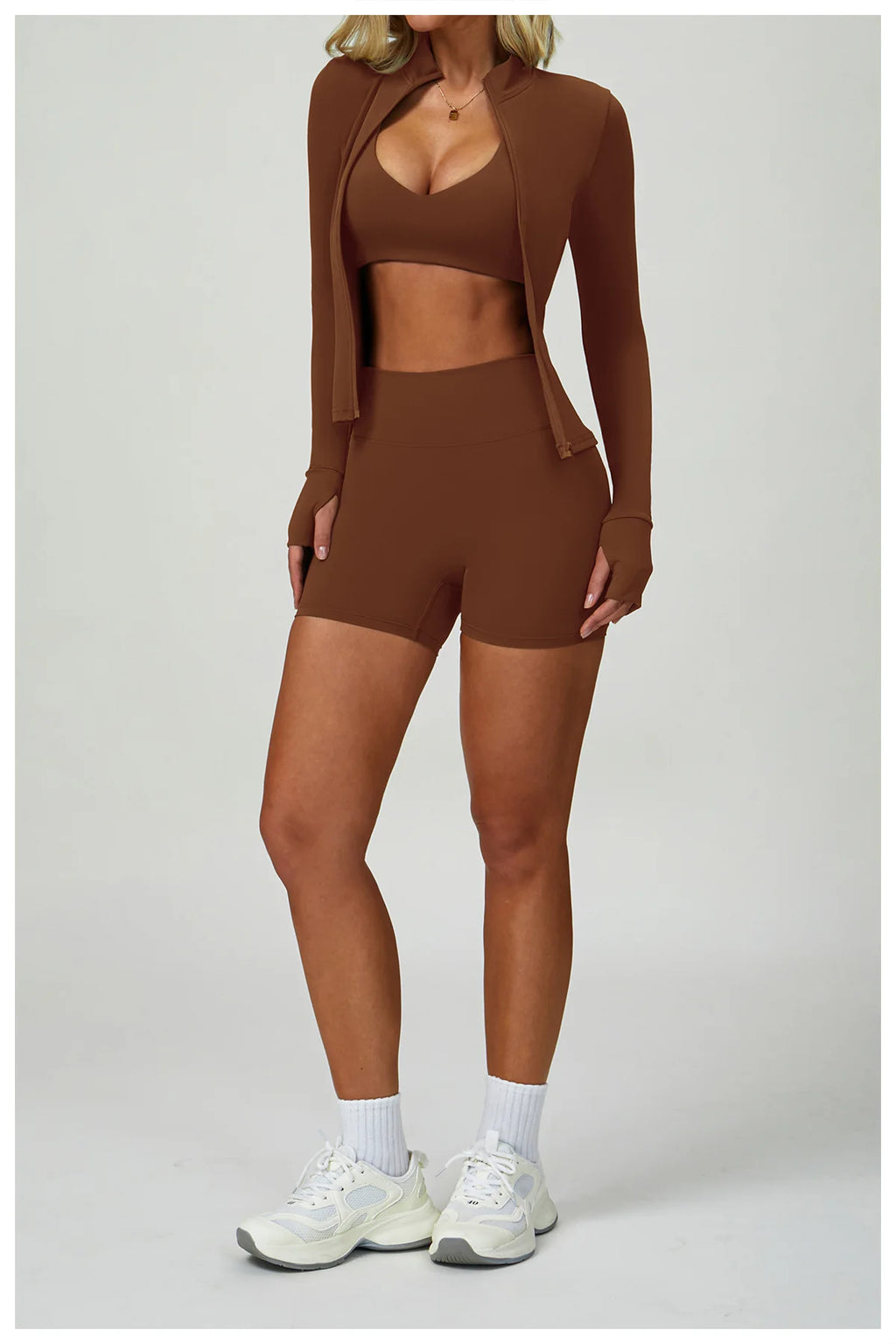 2/3-Piece Activewear Set – Sports Bra & High Waist Leggings