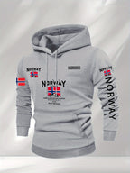 Norway Autumn winter models Men's Fleece windproof Warm 100%Cotton Oversized Hoodie Outdoor Commuter Men's High Elastic top