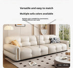 Italian Minimalist Sofa Modern Luxury Living Room Couch Straight Sofa Set Persons Genuine Leather Upholstered Furniture JT40