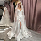 Modern Wedding Dresses Satin Bridal Gowns Elegant Robes For Formal Party Sexy High Slit Dress Vestidos De Novia Customized 2026