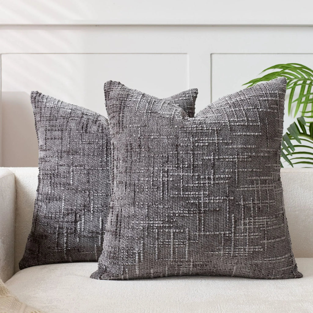 1Pcs Boho Soft Chenille Textured Home Decor Throw Pillow Covers 18x18in Farmhouse Cushion Covers for Spring Summer Fall Winter