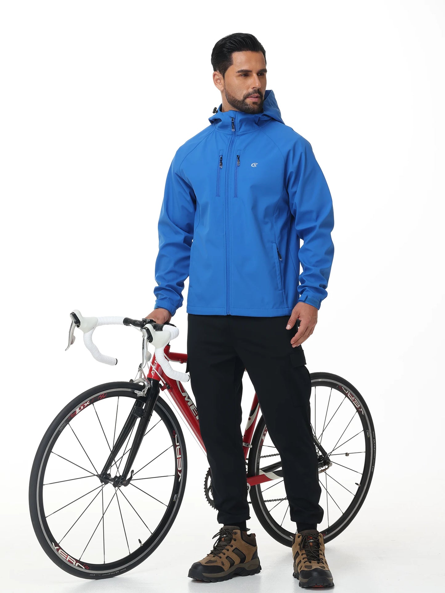 Men's Outdoor Waterproof Windbreak Jacket Lightweight Coat for Camping Hiking Cycling Fishing with Inner Pocket