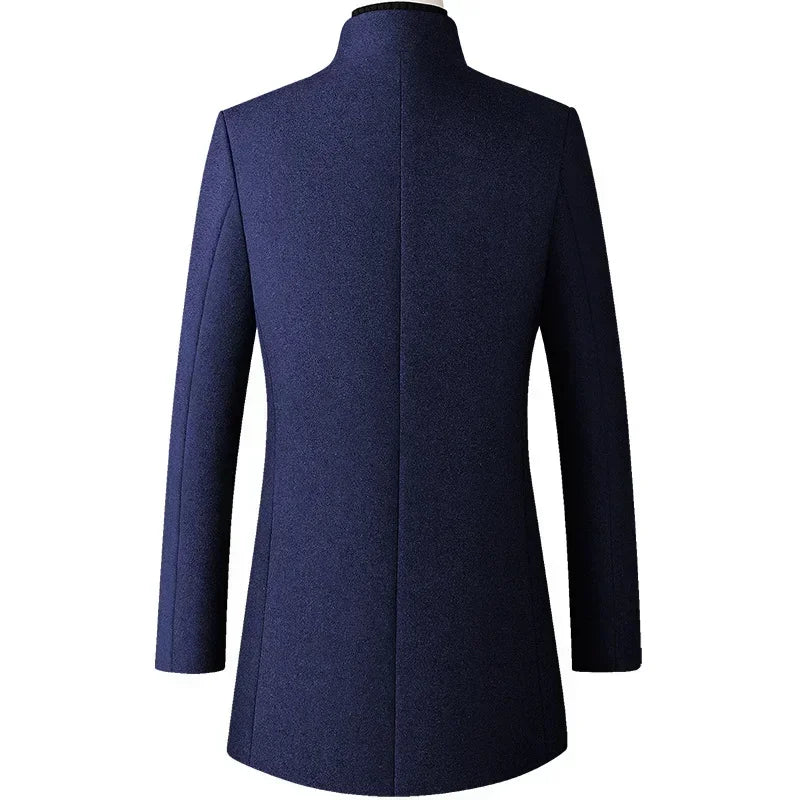 TFETTERS Brand Trench Coat Korean Fashion Business Casual Stand Collar Long Jackets for Men 2025 Autumn Windbreaker Winter Coats Secondary image