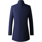 TFETTERS Brand Trench Coat Korean Fashion Business Casual Stand Collar Long Jackets for Men 2025 Autumn Windbreaker Winter Coats