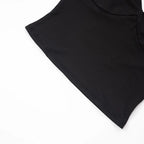 Women Solid Sexy 2 Piece Set Summer Tracksuits Lace Up Halter Backless Tank Crop Tops + Skinny Knee Length Pants Fitness Suits