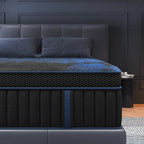 14Inch Twin Full Queen King Mattress in A Box, Hybrid Memory Mattresses Euro Top Medium Firm for Back & Lumbar Support