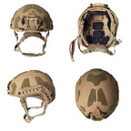 Military Tactical Helmet Set - Multi-Lens Goggles & Full Face Mask, Riot Airsoft CS Protective Gear for Outdoor Sports
