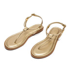 2026 Sandals Summer Women's Shoes Thin Bottom Flat Spaghetti Straps Casual Sandals Luxury Brand New
