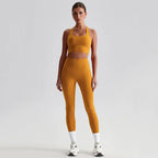 Women's Gym Workout Yoga Outfit Sets Naked feel fabric Beautiful Back Bra outdoor Running Fitness Butt-lifting Yoga Pants Suit