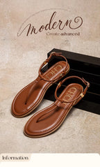 2026 Sandals Summer Women's Shoes Thin Bottom Flat Spaghetti Straps Casual Sandals Luxury Brand New