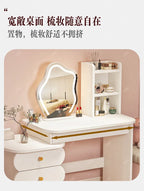 Bedroom Mirror Dressing Table Desk White Drawers Light Makeup Vanity Wood Room Penteadeira Com Espelho Dresser Furniture