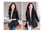 Women Blazer Casual Single Button Long Sleeve Red Black White Slim Suit Ladies Office Coat Fashion New Winter Autumn Jacket 2025 & 2026