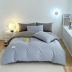 INS style high luxury solid color double-sided style single couple quilt cover soft luxury hotel & apartment & home bedding