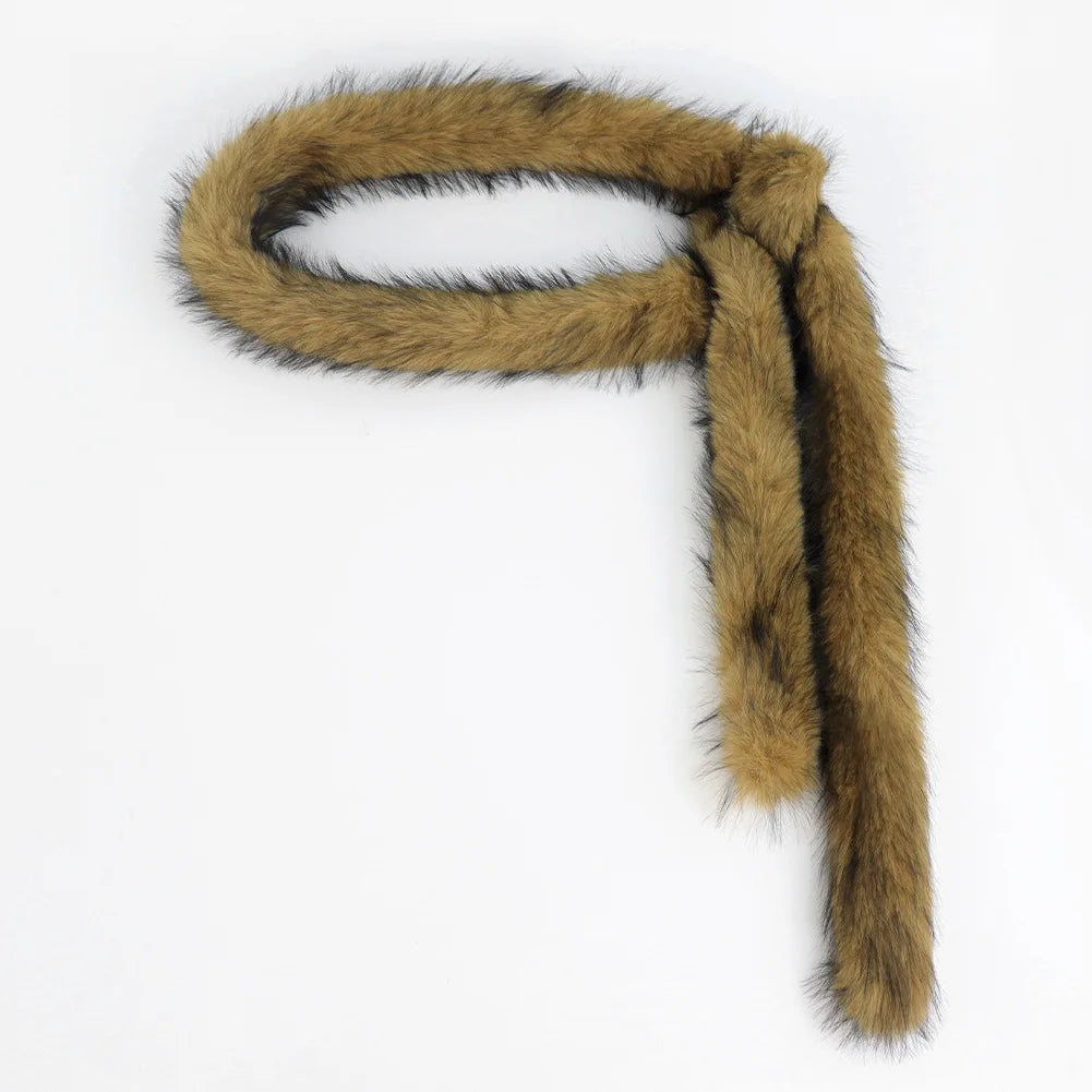 New Spicy Girl Subculture Plush Waist Belt Women Cute Furry Warm Scarf Y2K Sexy Long Faux Fur Waist Punk Dancing Prop 180 cm