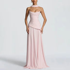 Wedding Guest Dresses for Women 2026 Strapless A Line Formal Party Gowns with Scarf Backless Long Evening Dress Customized